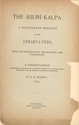 Asuri Kalpa A Witchcraft Practice Of Atharva Veda